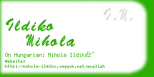 ildiko mihola business card